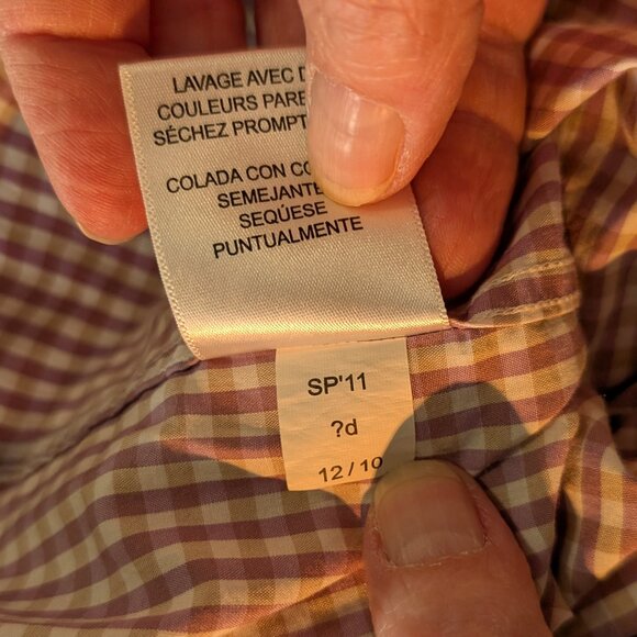 Ben Sherman Men's Checkered Button-Up Shirt Size 15 1/2 32-33 - Picture 10 of 12